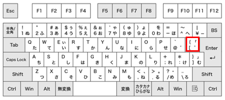 入力「カッコ」