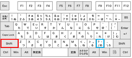 ？の入力の仕方